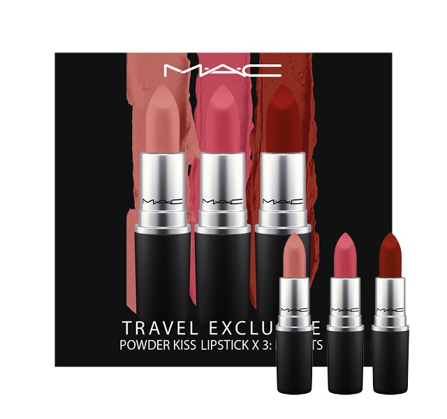 mac travel exclusive lipstick x 3